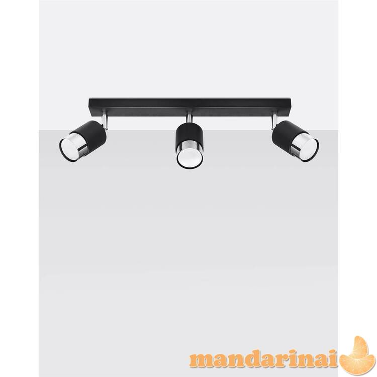 3 juodos/chromo Nero Lubinis šviestuvas 1