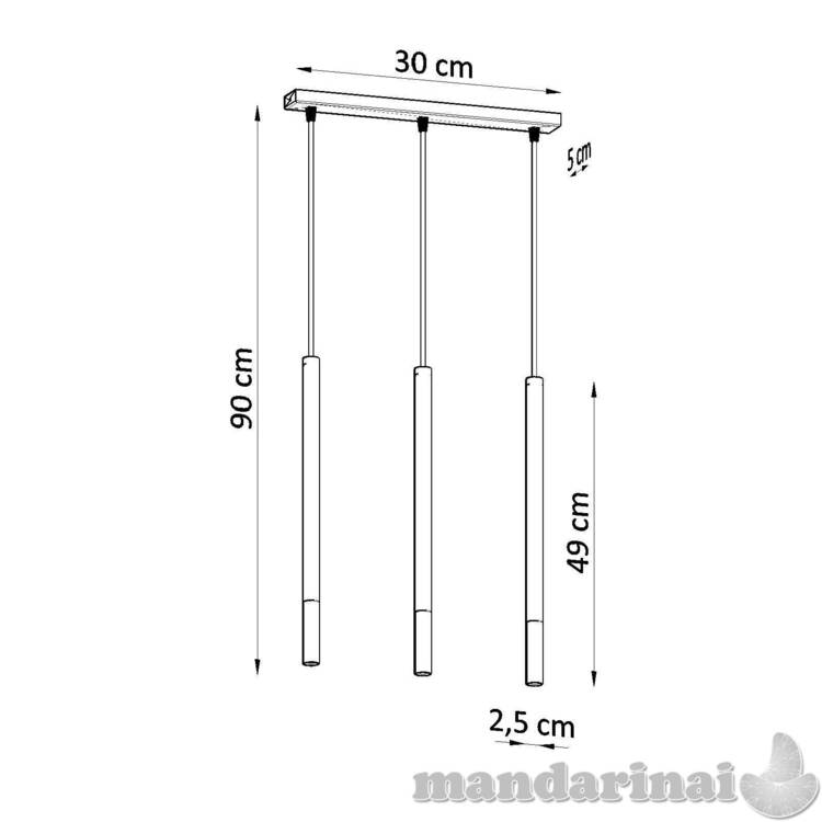 Pakabinama lempa „Mozaica 3L“ juoda/auksinė 3