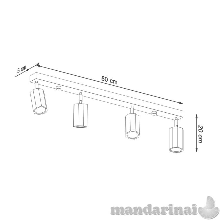 Lubinis šviestuvas Zeke 4 ąžuolas 3