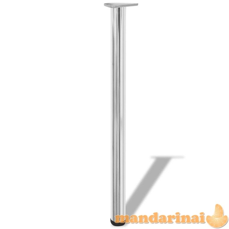 242143 4 height adjustable table legs chrome 870 mm