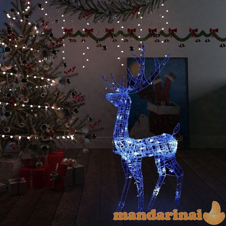 Kalėdinė dekoracija elnias, 128cm, akrilas, 140 mėlynų led