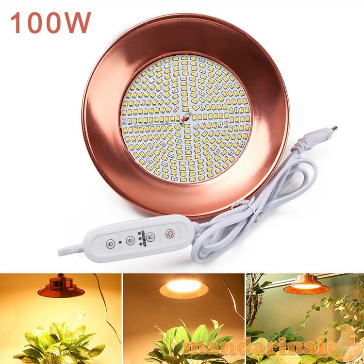 Pakabinamas 100W pilno spektro šviestuvas augalams