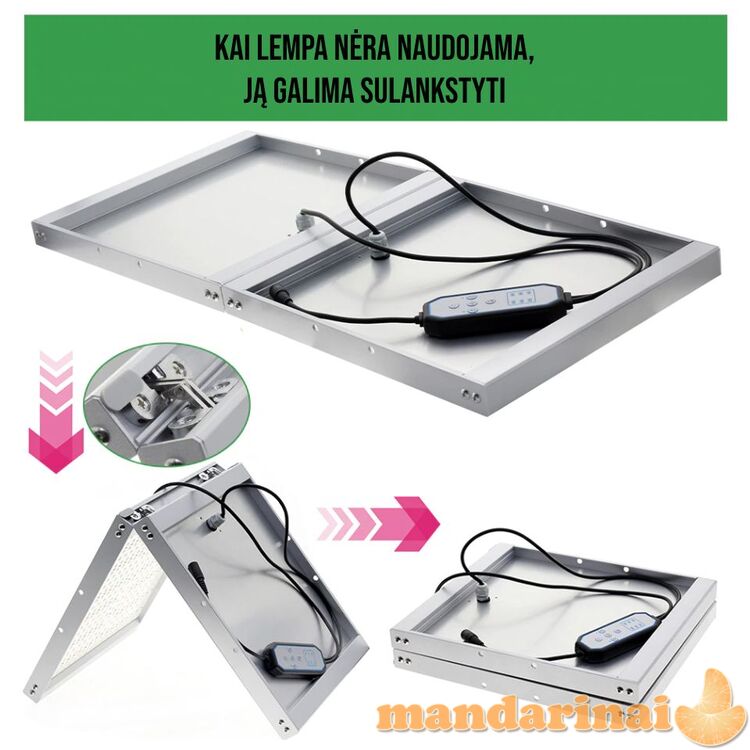 Pakabinama pilno spektro 600W šviesos panelė augalams