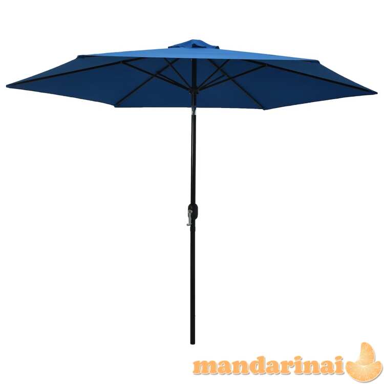 Lauko skėtis su metaliniu stulpu, mėlynos spalvos, 300cm