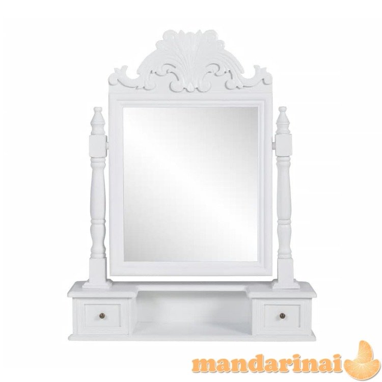 Kosmetinis staliukas su besisukančiu veidrodžiu, mdf