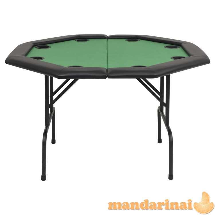 Pokerio stalas, sulankst., 8 žaid., 2d., aštuonkampis, žalias