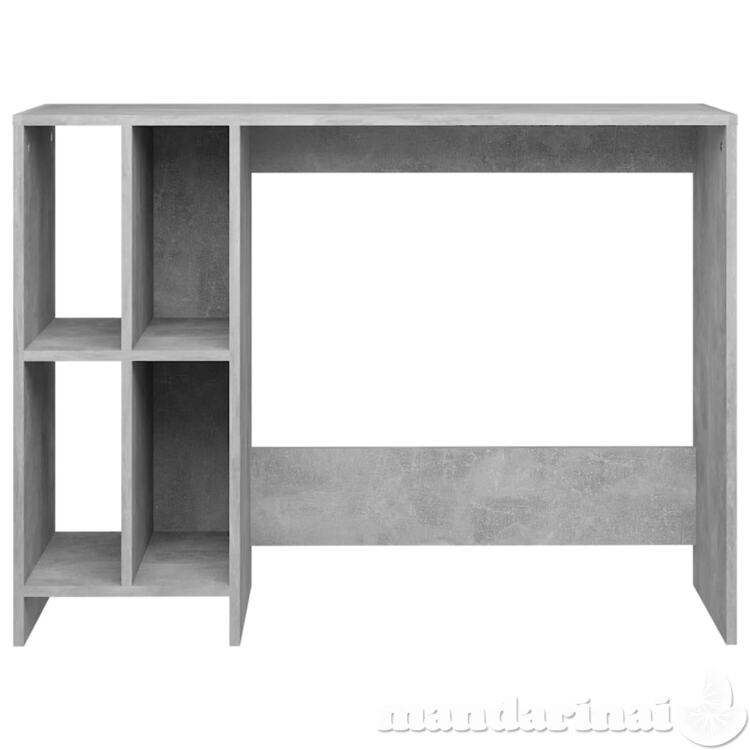 Kompiuterio stalas, betono pilkos spalvos, 102,5x35x75cm, mdp
