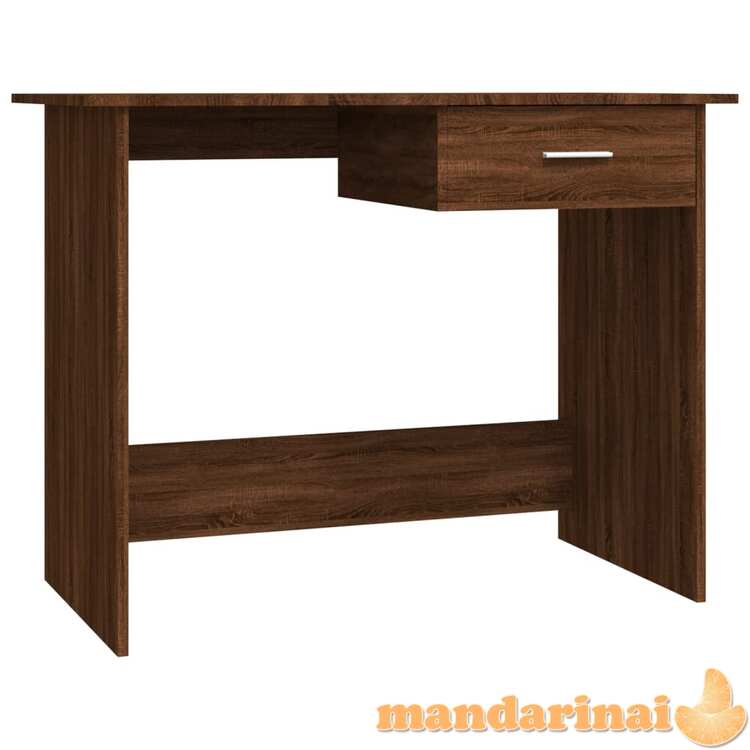 Rašomasis stalas, rudas ąžuolo, 100x50x76cm, apdirbta mediena