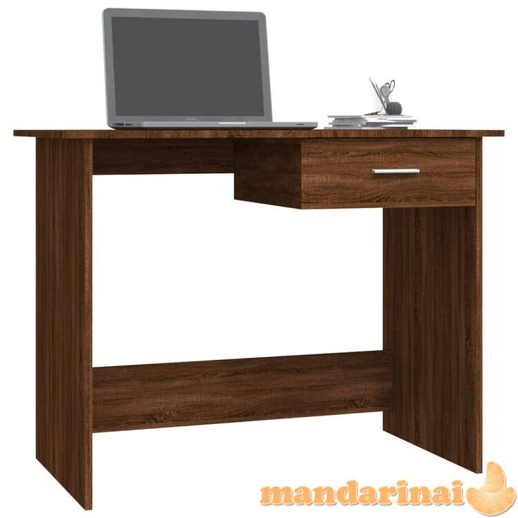 Rašomasis stalas, rudas ąžuolo, 100x50x76cm, apdirbta mediena