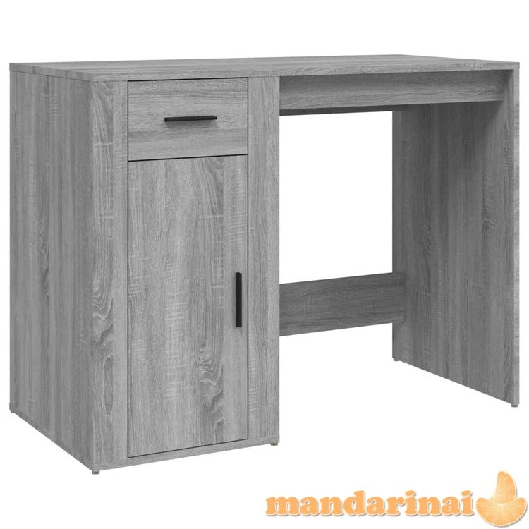 Rašomasis stalas, pilkas ąžuolo, 100x49x75cm, apdirbta mediena
