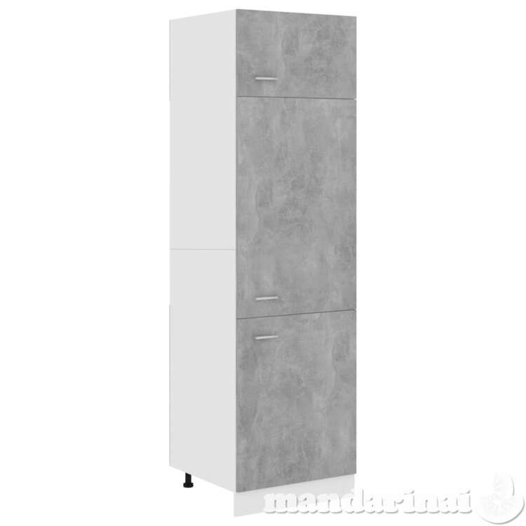 Šaldytuvo spintelė, betono pilkos spalvos, 60x57x207cm, mdp