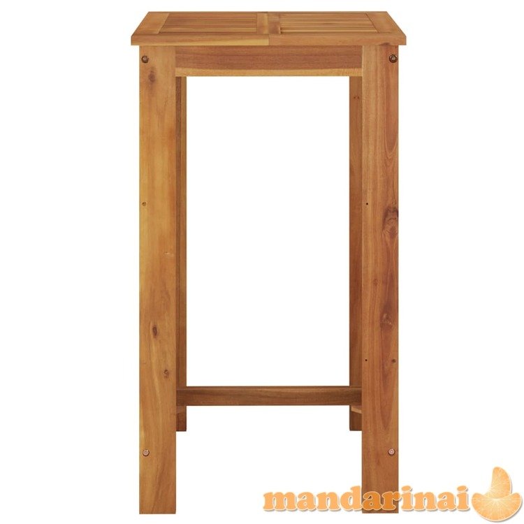 Sodo baro stalas, 60x60x105cm, akacijos medienos masyvas