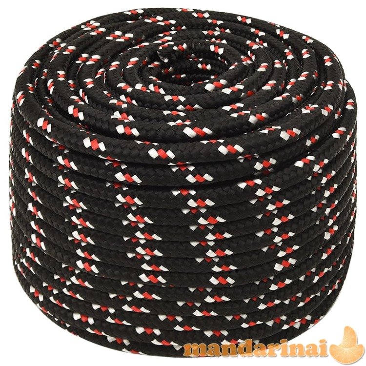 Valties virvė, juodos spalvos, 14mm, 25m, polipropilenas