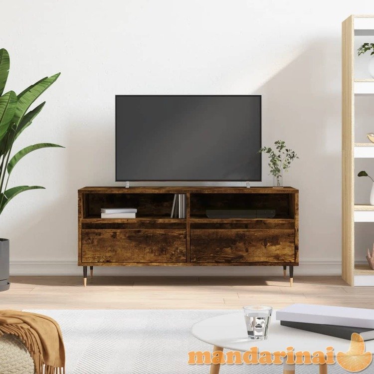 Televizoriaus spintelė, dūminė, 100x34,5x44,5cm, mediena