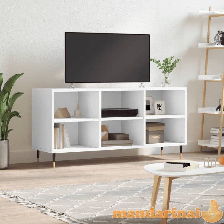 Televizoriaus spintelė, balta, 103,5x30x50cm, apdirbta mediena