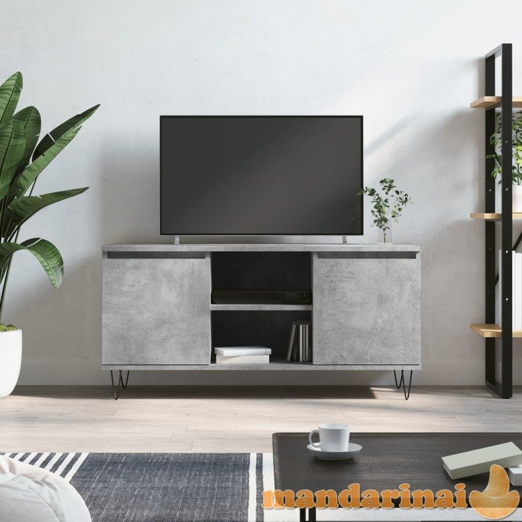 Televizoriaus spintelė, betono pilka, 104x35x50cm, mediena
