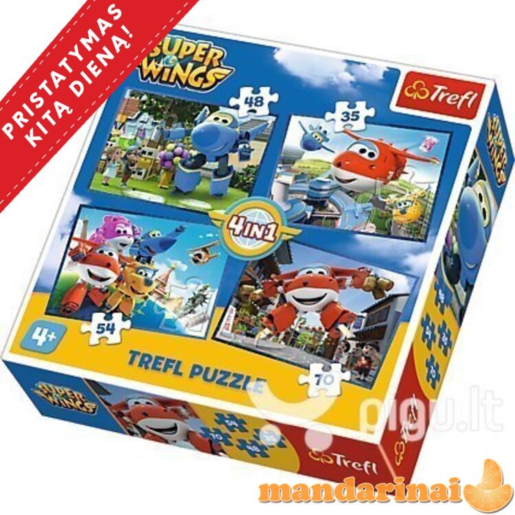 TREFL dėlionių rinkinysSuper Wings (4 in 1)