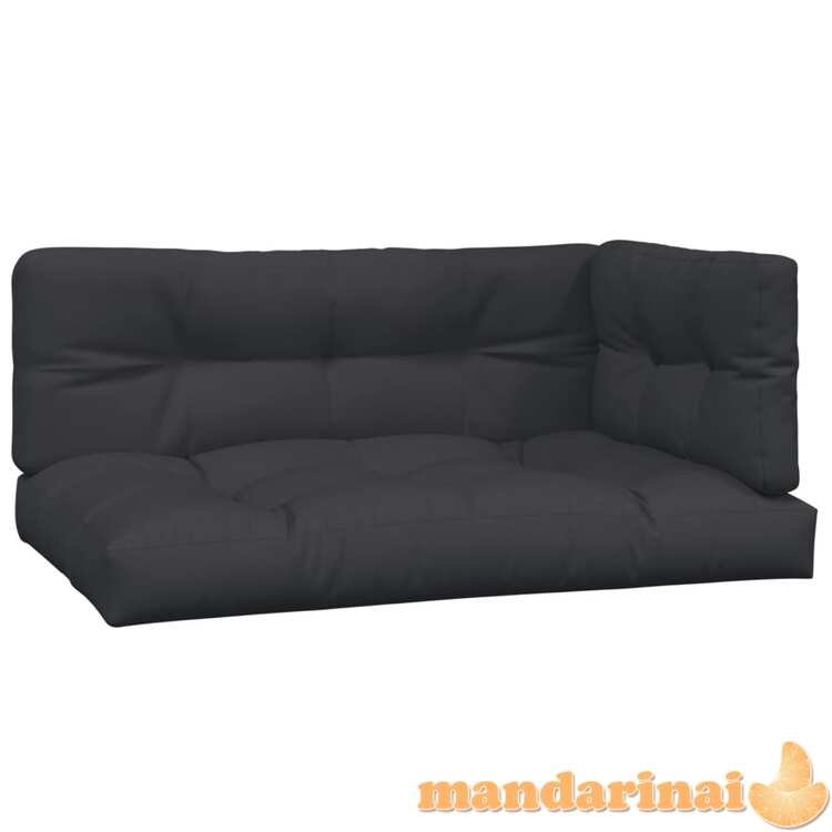 Pagalvėlės sofai iš palečių, 3vnt., juodos spalvos