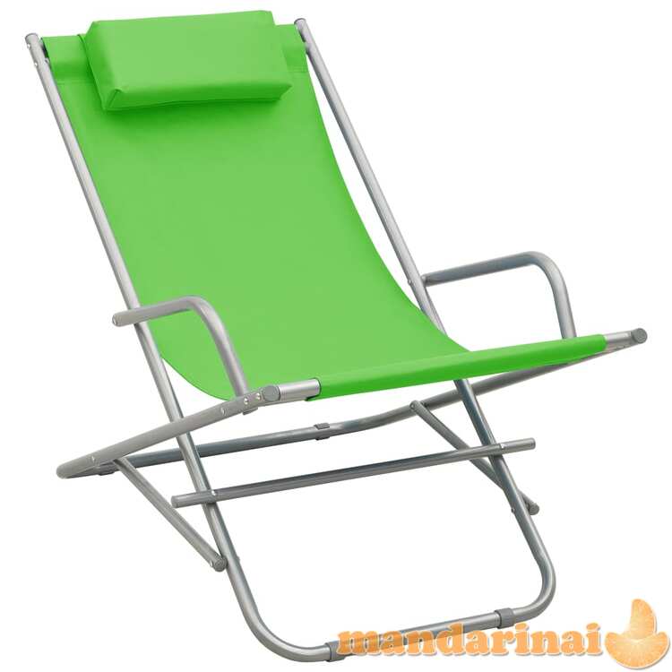 Supamos kėdės, 2vnt., žalios spalvos, plienas
