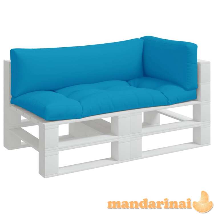 Pagalvėlės sofai iš palečių, 3vnt., mėlynos spalvos
