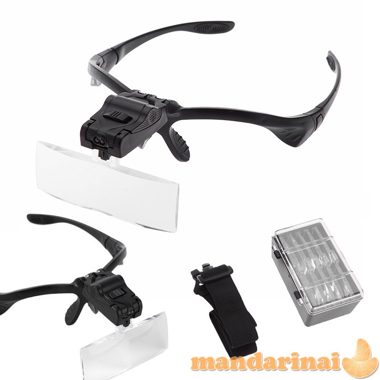 Didinantys akiniai darbui su LED apšvietimu