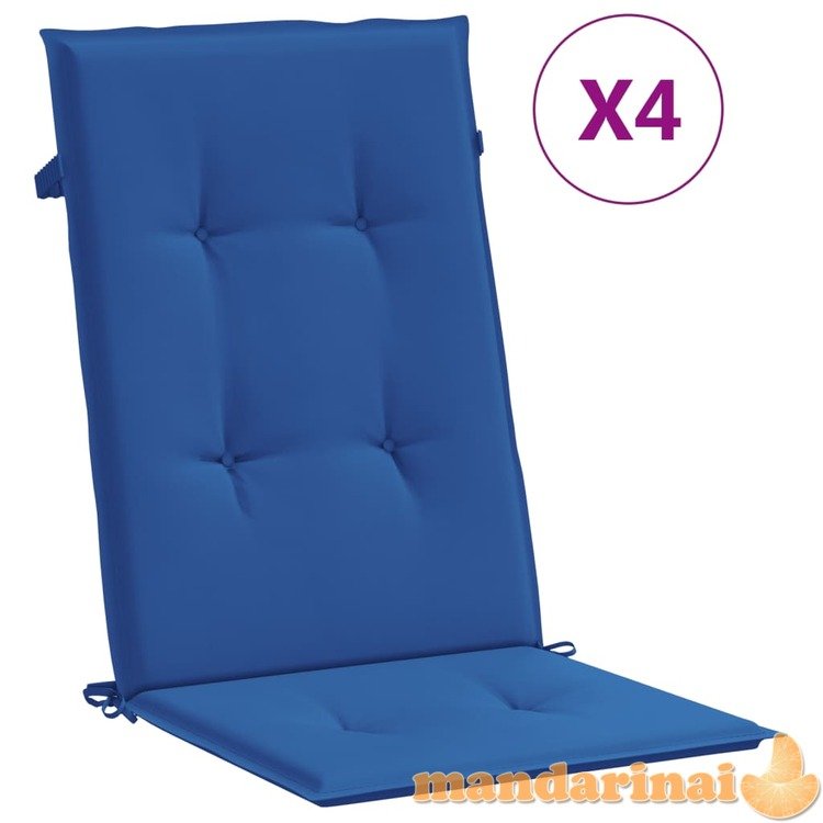 Sodo kėdės pagalvėlės, 4vnt., karališkos mėlynos, 120x50x4cm