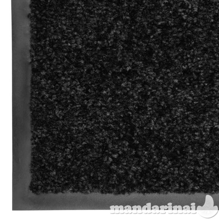 Durų kilimėlis, juodos spalvos, 90x150cm, plaunamas