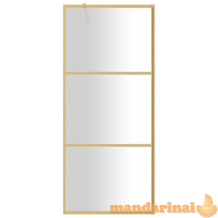 Dušo sienelė su skaidriu esg stiklu, auksinė, 80x195cm