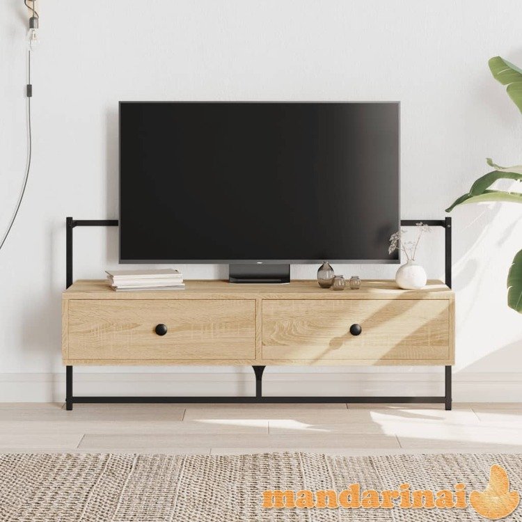 Sieninė televizoriaus spintelė, ąžuolo, 100,5x30x51cm, mediena