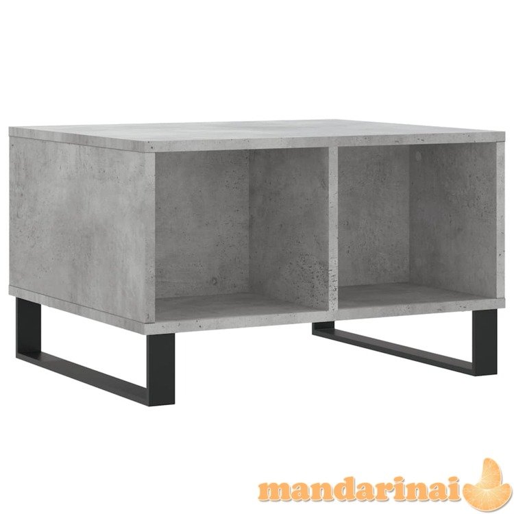 Kavos staliukas, betono pilkas, 60x50x36,5cm, apdirbta mediena