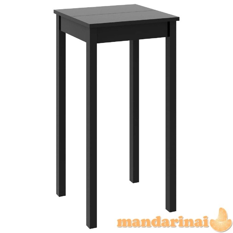 Baro stalas, mdf, juodas, 55x55x107 cm