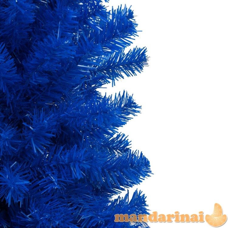 Dirbtinė kalėdų eglutė su žaisliukais, mėlyna, 210cm, pvc