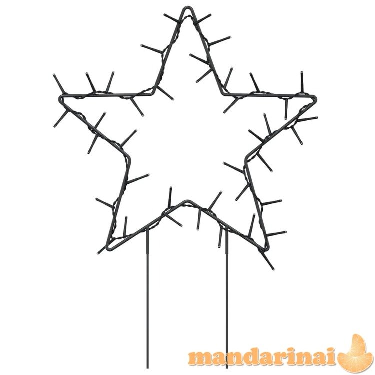 Kalėdinės dekoracijos žvaigždės su smaigais, 3vnt., 50led, 29cm