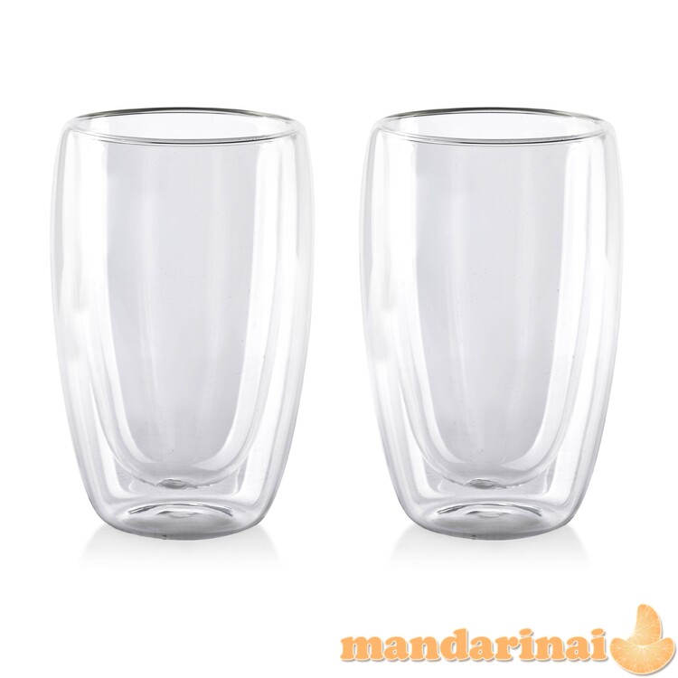 Peteris 2 stiklines 450 ml 8x8xh15cm dvigubos sienos 1