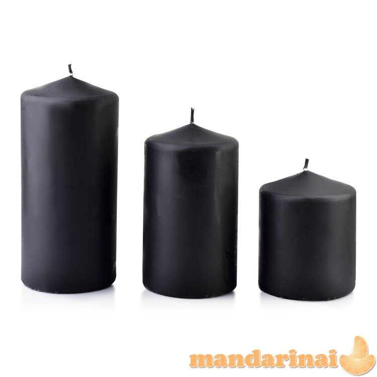 Klasikinė žvakė Big 8xh18cm juoda