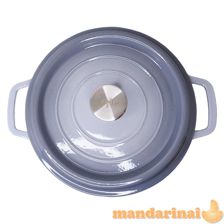 Apvalus emaliuotas ketaus puodas Zyle 