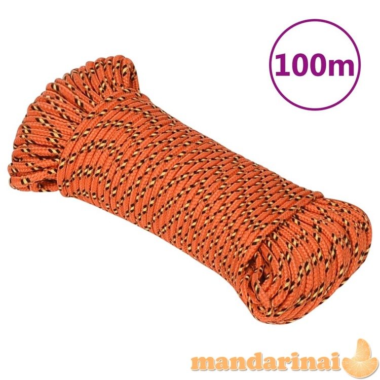 Valties virvė, oranžinės spalvos, 5mm, 100m, polipropilenas