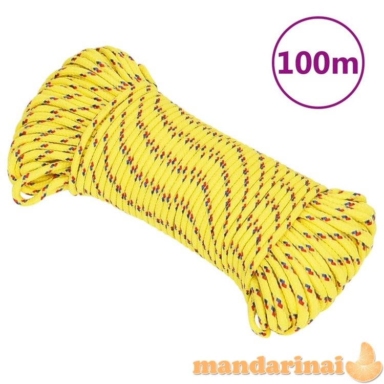 Valties virvė, geltonos spalvos, 5mm, 100m, polipropilenas