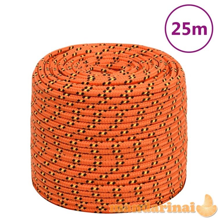 Valties virvė, oranžinės spalvos, 10mm, 25m, polipropilenas
