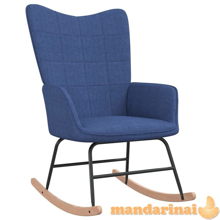 Supama kėdė, mėlynos spalvos, audinys