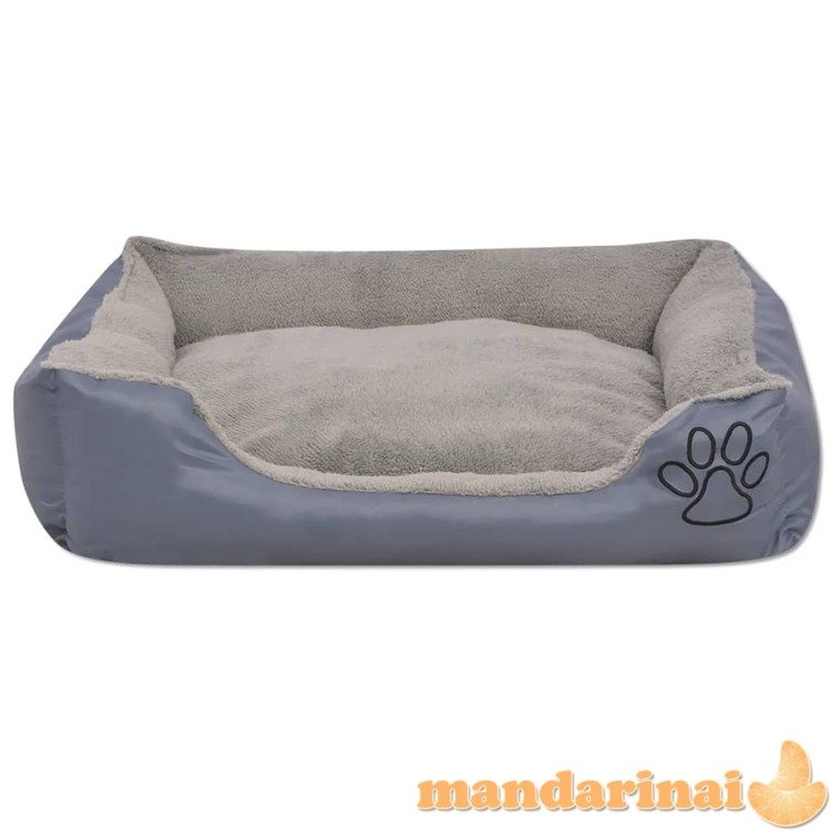 Šuns guolis su minkšta pagalvėle, dydis xxl, pilkas