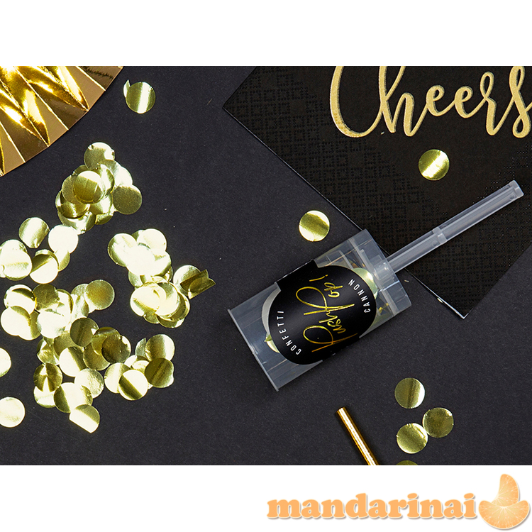 Confetti push pop, gold 3