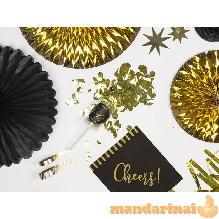 Confetti push pop, gold 9