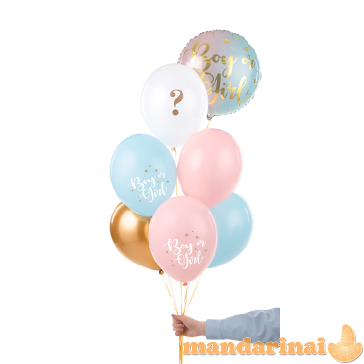 Balloons 30 cm,Boy or Girl, mix (1 pkt / 6 pc.)