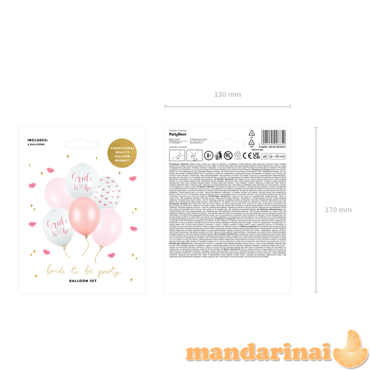 Balionai &bdquo;Bride to be&quot  30cm