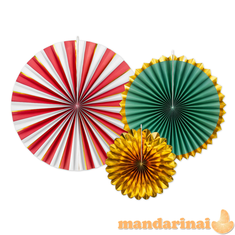 Decorative Rosettes, mix, 26-43 cm (1 pkt / 3 pc.)
