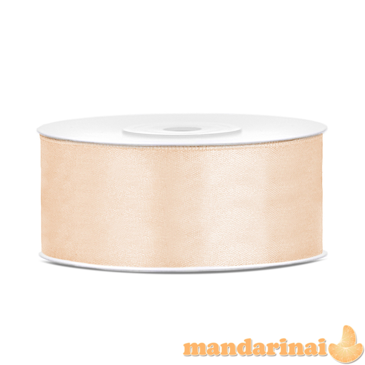 Satin Ribbon, cream, 25mm/25m (1 pc. / 25 lm)