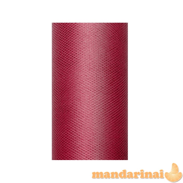 Tulle Plain, deep red, 0.15 x 9m (1 pc. / 9 lm)