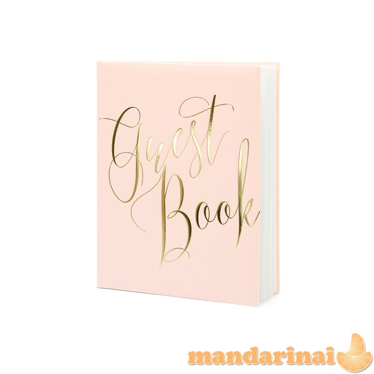 Guest Book, 20x24.5cm, powder pink, 22 pages