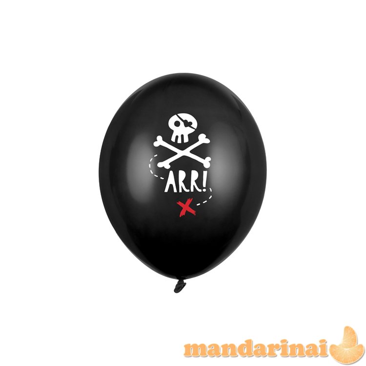 Balloons 30cm, Pirates Party, Pastel Black (1 pkt / 50 pc.)